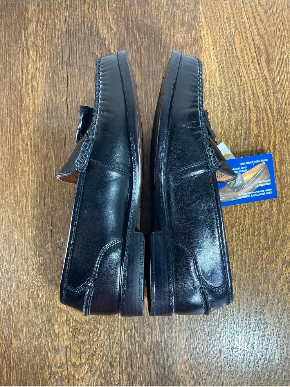 NWT French Shriner Black Leather Tassel Loafer Men’s Size 10W